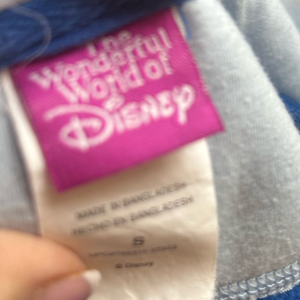 Disney Winnie The Pooh Women’s Hoodie Full Zip Jacket Fleece Spellout Blue Small - Picture 4 of 5